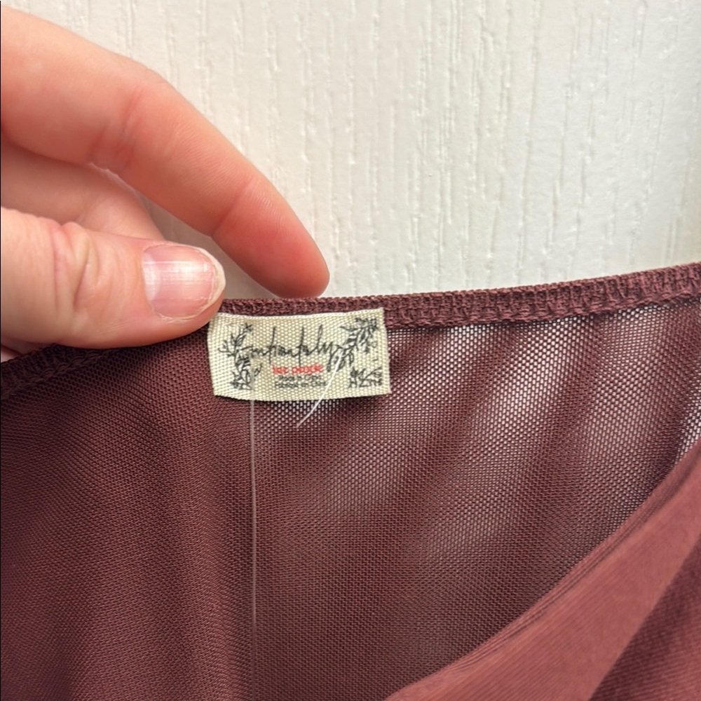 Free People Burgundy Bodysuit - Picture 5 of 6